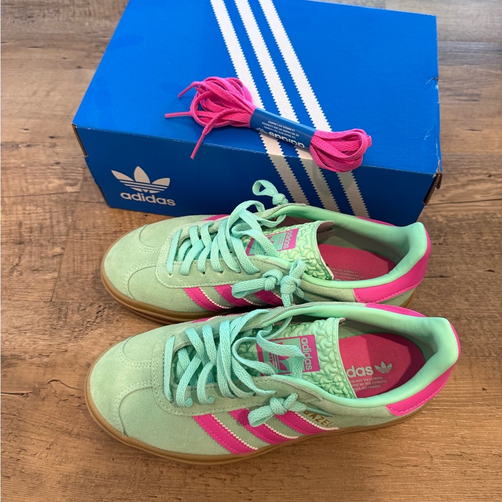 Adidas Women's Gazelle Pulse Mint/Screaming pink Sneaker - Picture 8 of 8